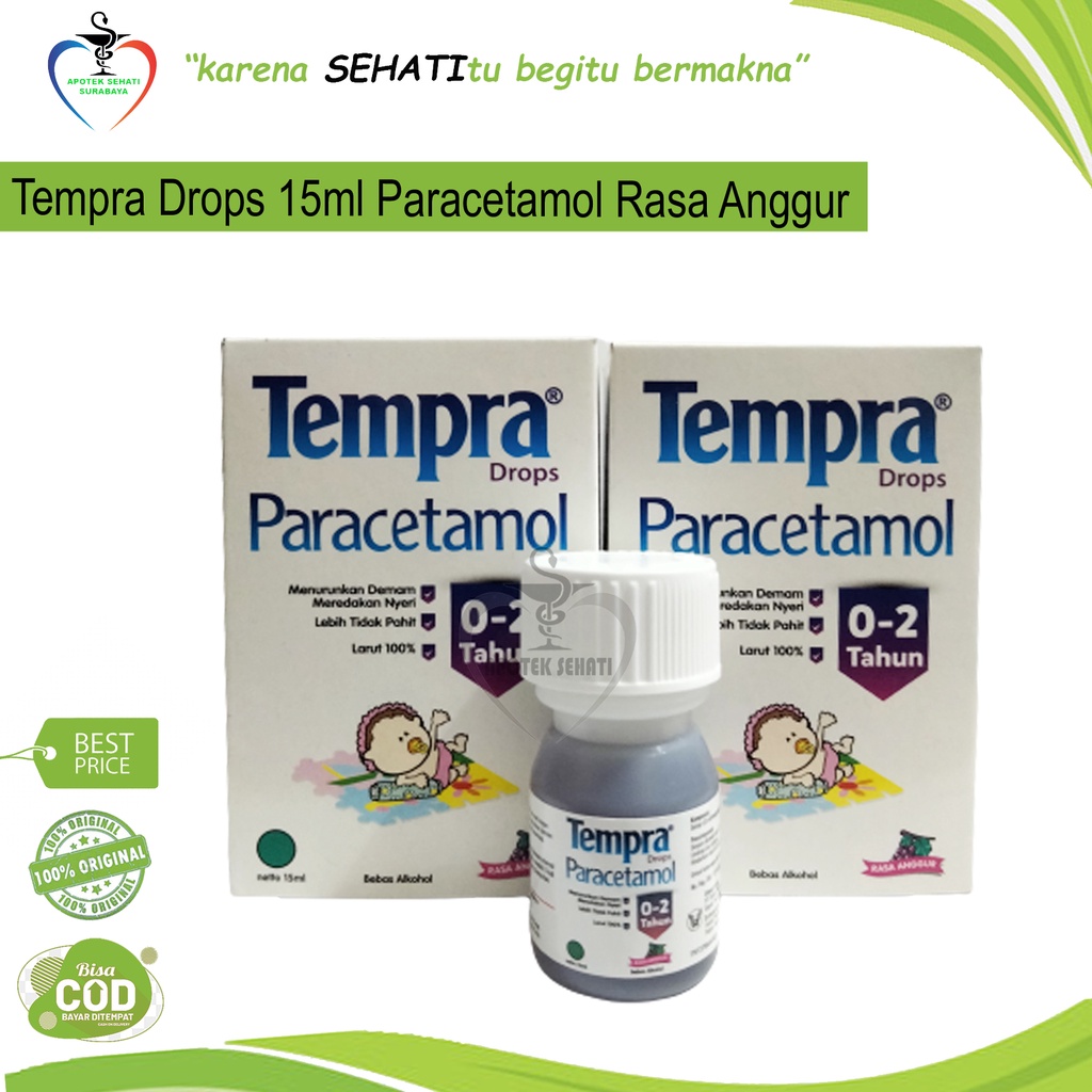 Terlaris Tempra Drop 15 Ml / Ampuh Menurunkan Demam Bayi