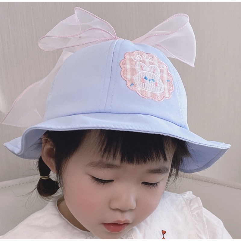 1 2 3 tahun Topi Bucket Anak Balita Perempuan Model Lovely Rabbit