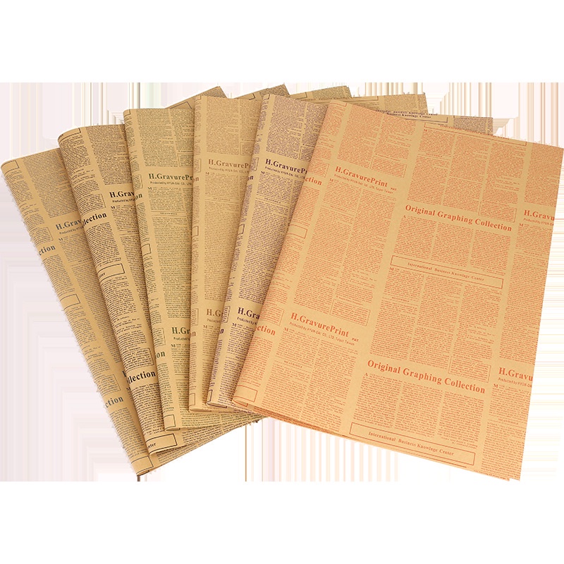 PREMIUM VINTAGE CRAFT PAPER KERTAS BUKET PEMBUNGKUS BUNGA HAND BOUQUET MOTIF KORAN VINTAGE KB29