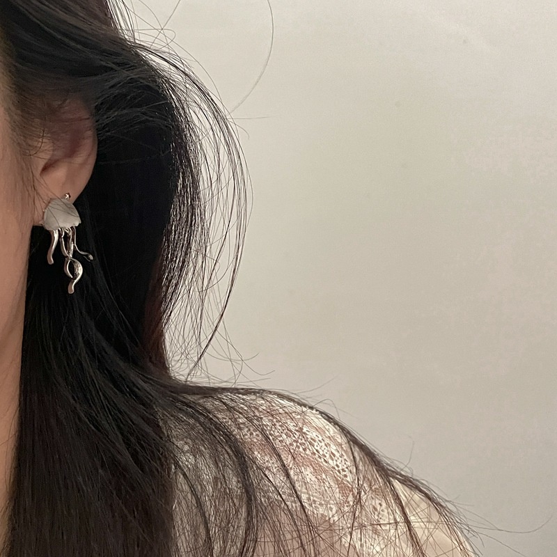 Anting Rumbai Desain Ubur-Ubur Gaya Vintage Untuk Aksesoris