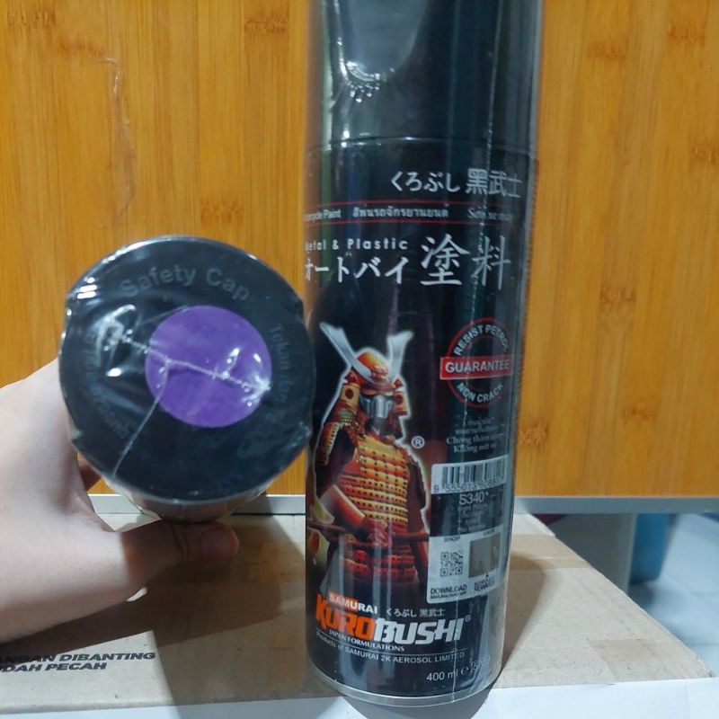 Pilok Pilox Cat Samurai Light Purple S340 Ungu Terang 400ml Cat Semprot Samurai Paint Kurobushi Aerosol