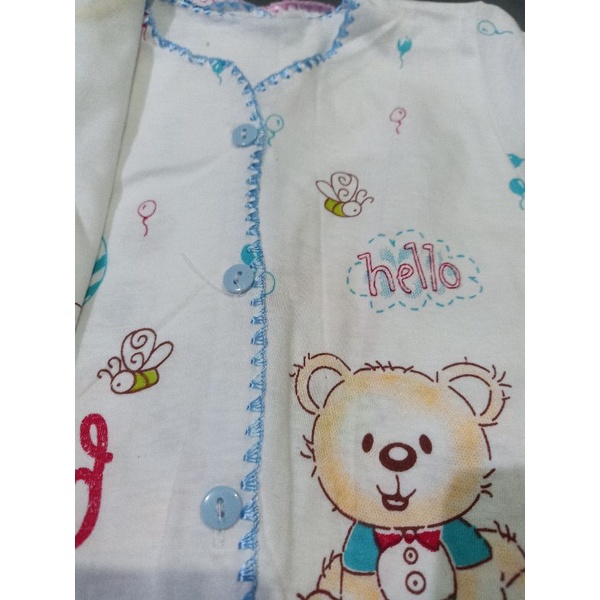 Baju Bayi Baru Lahir Lengan Pendek TITIKU 100% Katun Halus Atasan Bayi Baru Lahir Lengan Pendek Katun Ukuran New Born Perlengkapan Bayi Baru Lahir