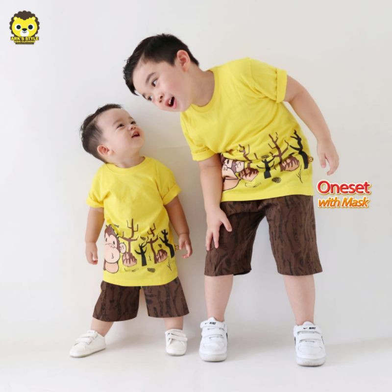 Setelan Anak One Set Free Masker Ark's Style