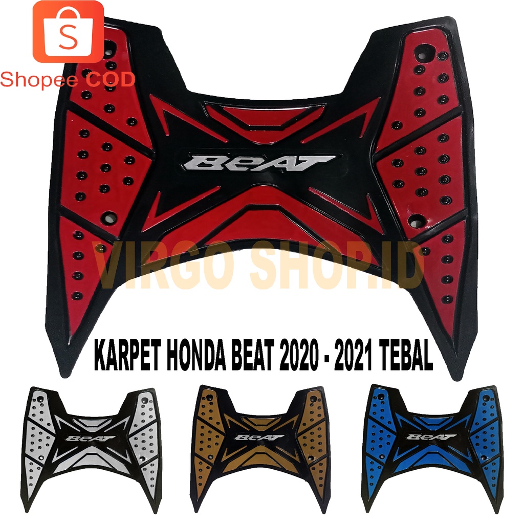 Karpet Motor / Pinjakan Kaki Motor Honda Beat 2020 - Merah, Gold, Biru, Silver / Keset Motor Beat 2020 / Karpet Motor Beat / Karpet Motor Beat 2021 / Karpet Motor / Karpet Beat / Motor Beat