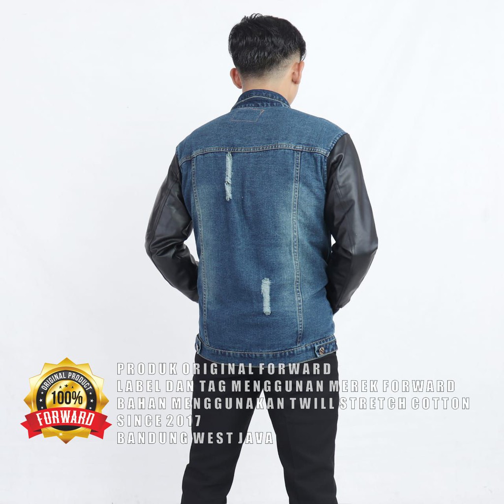 Jaket Jeans Denim Pria / Jaket kulit Pria Forward System