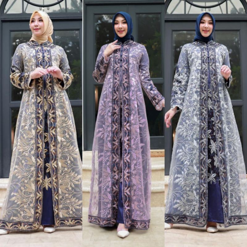 AMBASADOR DRESS SIZE M-JUMBO(LD 120 CM ) | BAHAN TILLE BORDIR PREMIUM | SERAGAMAN KELUARAGA | BAJU PESTA LAMARAN | BAJU LEBARAN | BAJU KONDANGAN | BAJU WISUDA | KEBAYA MODERN | KEBAYA ORIGINAL | KEBAYA TERBARU | ORIGINAL BY PELANGI JAYA