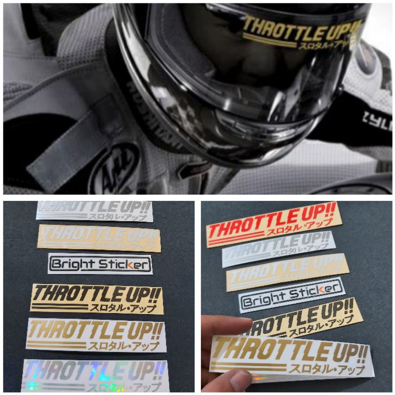 STICKER VISOR HELM THROTTLE UP CUTTING