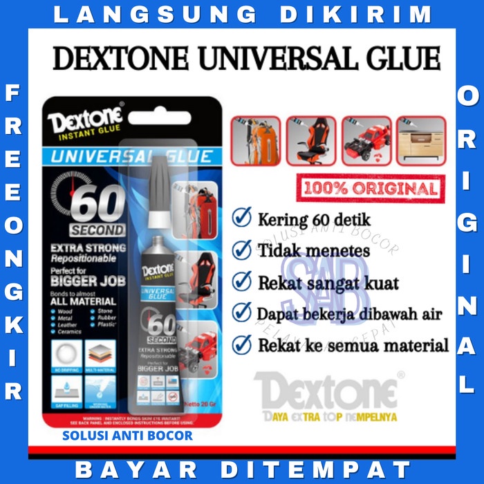 

Dextone Instant Glue Super Strong Universal Glue Gel Lebih Kental Aman