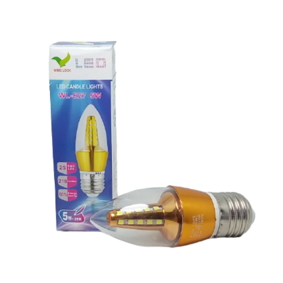 LAMPU LED CANDLE 5 WATT E27 BOHLAM CANDLE BULD LAMPU FILAMENT