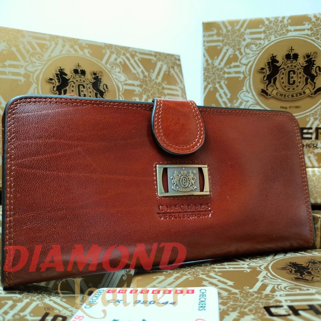 Checkers Dompet Panjang Kulit Impor Asli CK 44