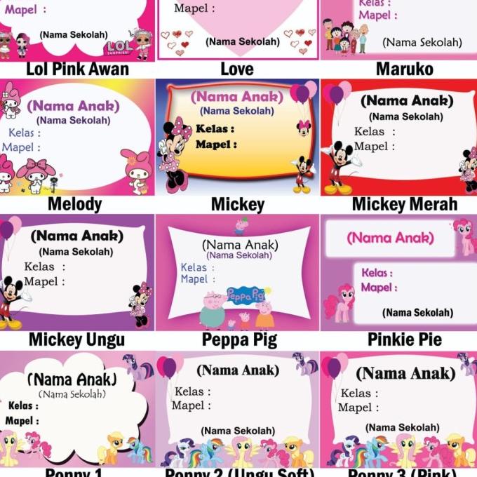 

(BISA COD) Stiker Buku Motif Cewek 2b/Label Buku/Stiker Nama Buku/Label Nama Buku BERGARANSI Kode 108