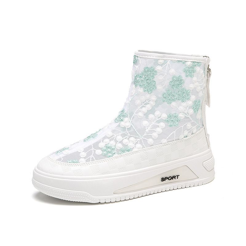 Permata Sepatu Boots Wanita E62 Women Shoes Boots Brokat Korean Style Import