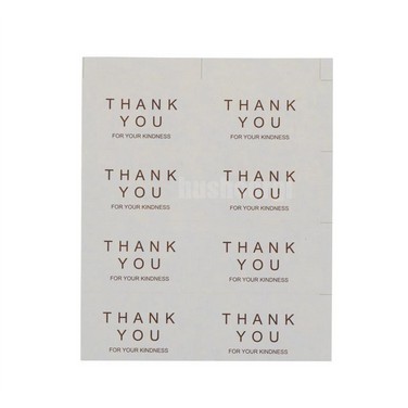 Paper Tags Sticker THANK YOU - FOR YOUR KINDNESS (1sheet/8pcs)