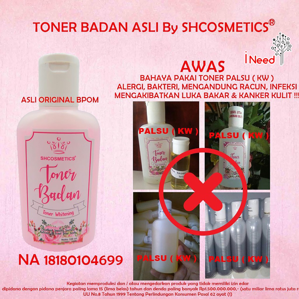 (INEED) TONER BADAN WHITENING - SH Cosmetics