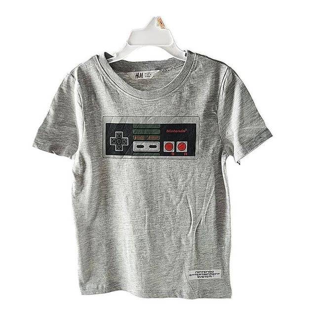 Kaos anak laki laki 2-4 tahun abu abu HM lengan pendek baju anak cowok pakaian anak laki laki