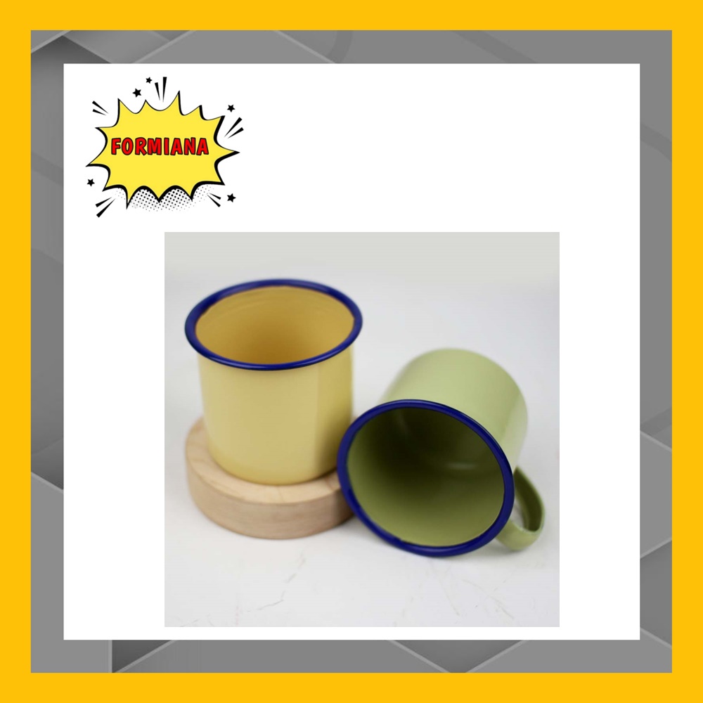 FM - Cangkir kopi mini warna warni / mug jadul mini enamel 8 cm 5007 - isi 1 pcs