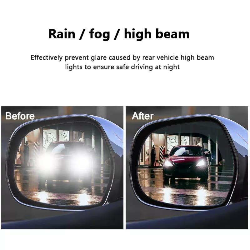 STICKER KACA SPION Anti Air Embun / Screen Guard Kaca Spion Mobil Fog Rain Anti Buram