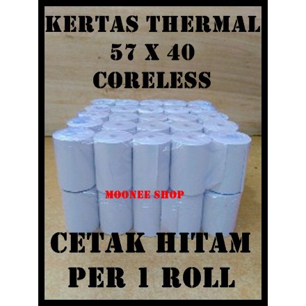 

Kertas Thermal 57x40 / 58x40 MM (per 1 Roll Polos), Printer Bluetooth Kasir 57 x 40 / 58 x 40