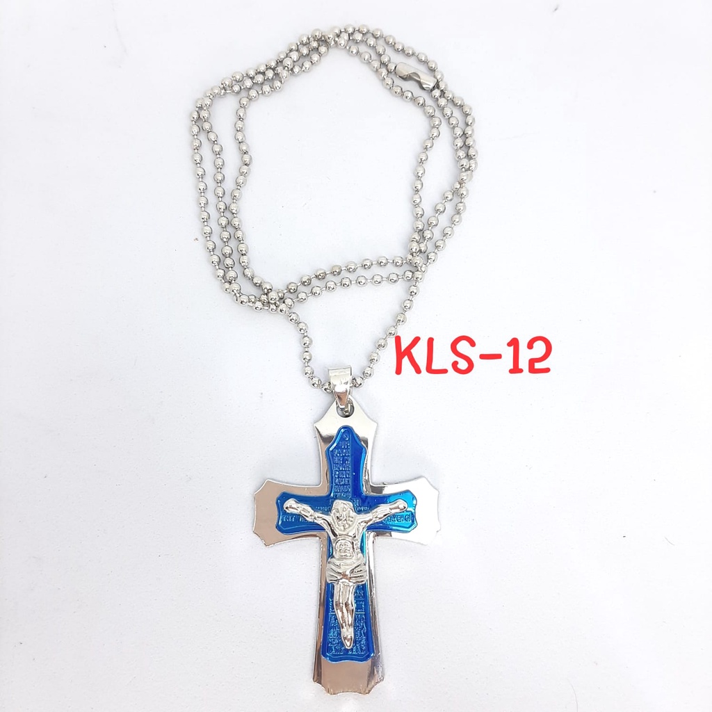 Kalung Liontin Salib Yesus / Kalung Rantai Salib Yesus