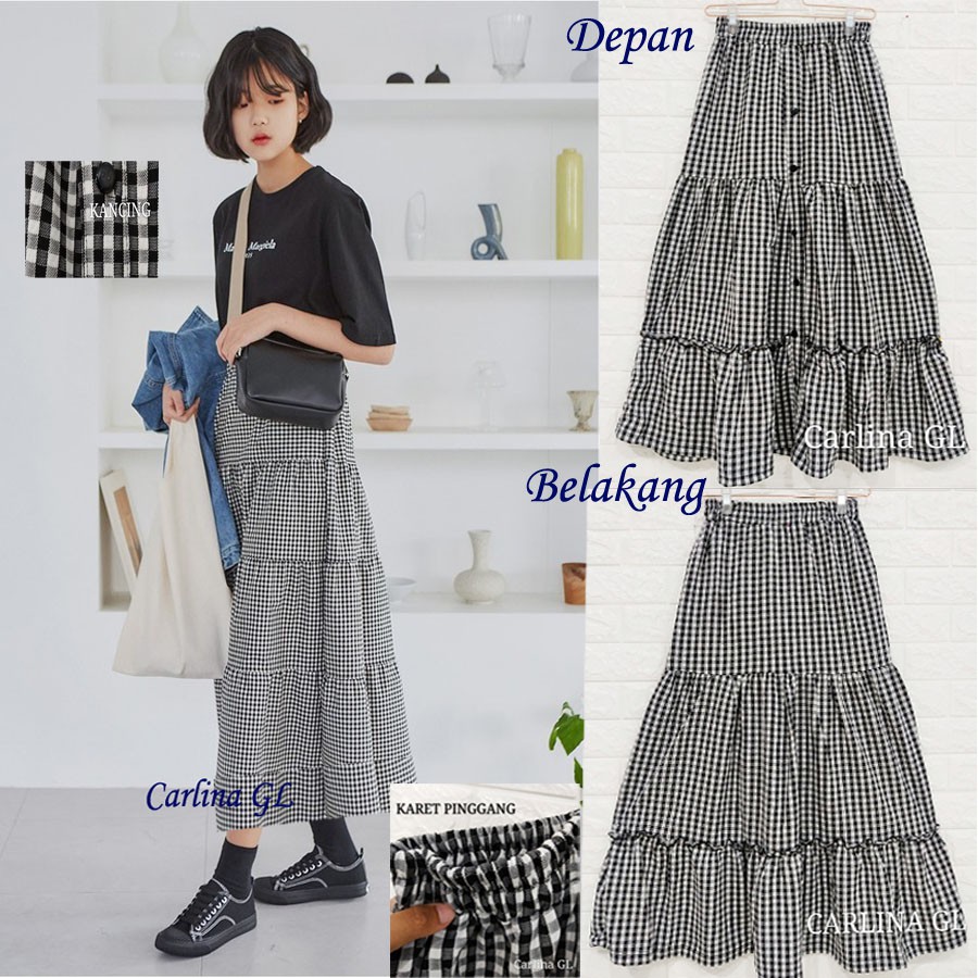 ROK VERSI KOREA KOTAK PANJANG GL FASHION