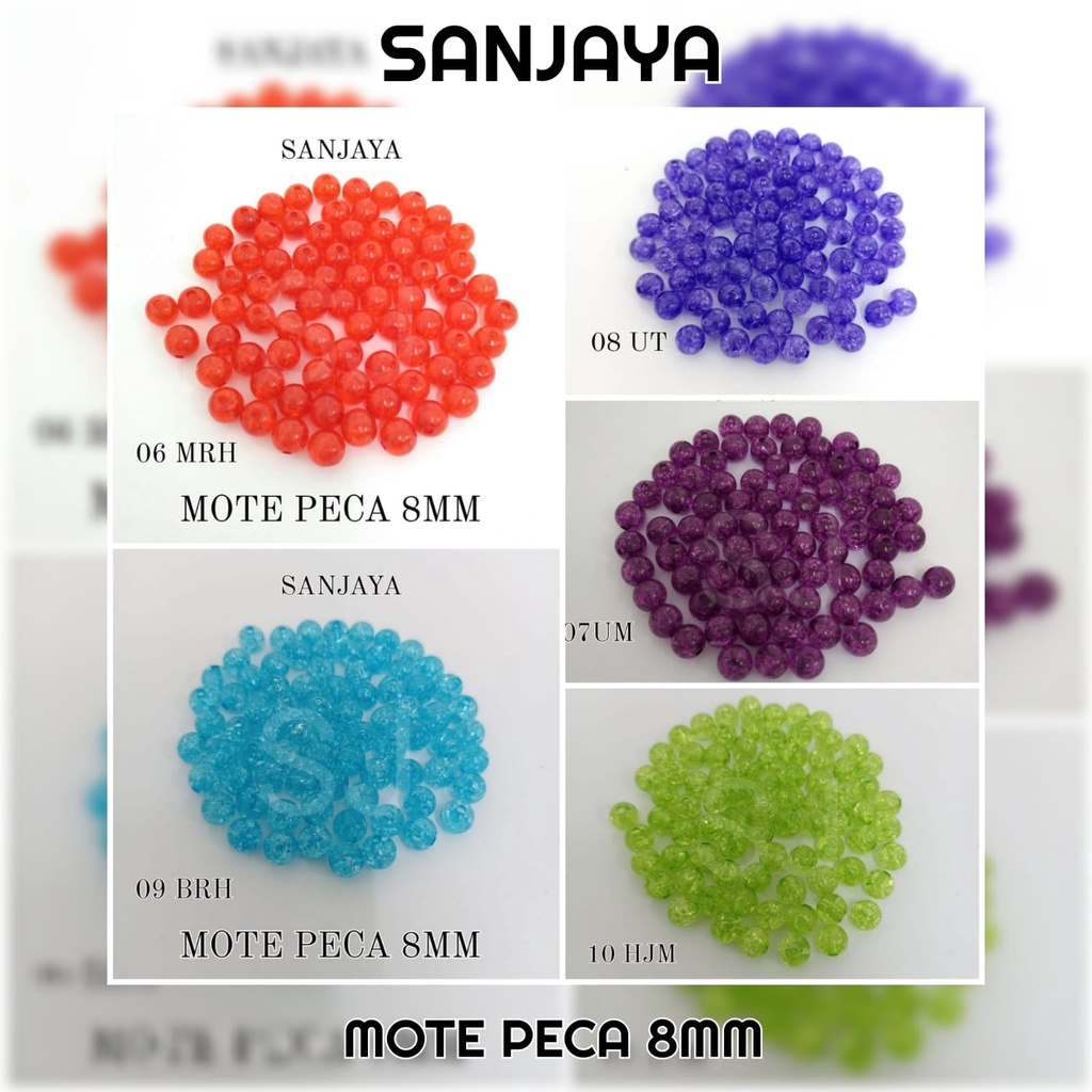 MOTE PECA / MANIK PECA / MANIK BULAT / MANIK PECA BULAT / MOTE PECA BULAT 8MM