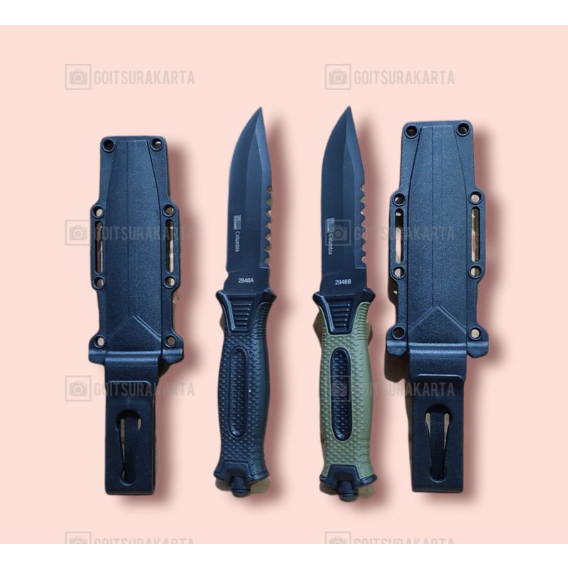pisau belati stainless pisau komando pisau berburu columbia bushcraft