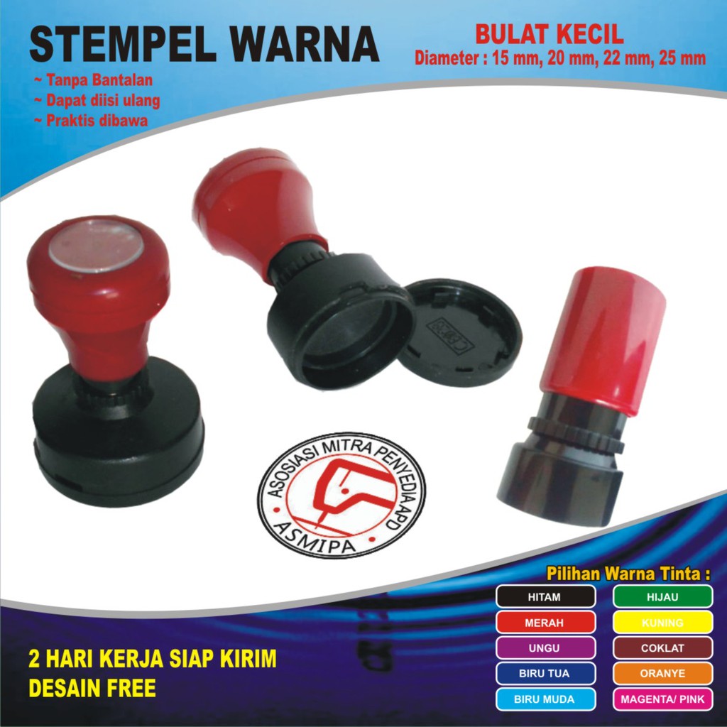 

Stempel Warna / FLASH Bulat Kecil