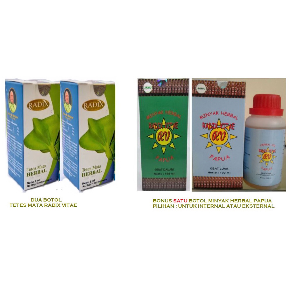 PROMO MERDEKA : BELI 2 TETES MATA RADIX VITAE BONUS MINYAK HERBAL PAPUA