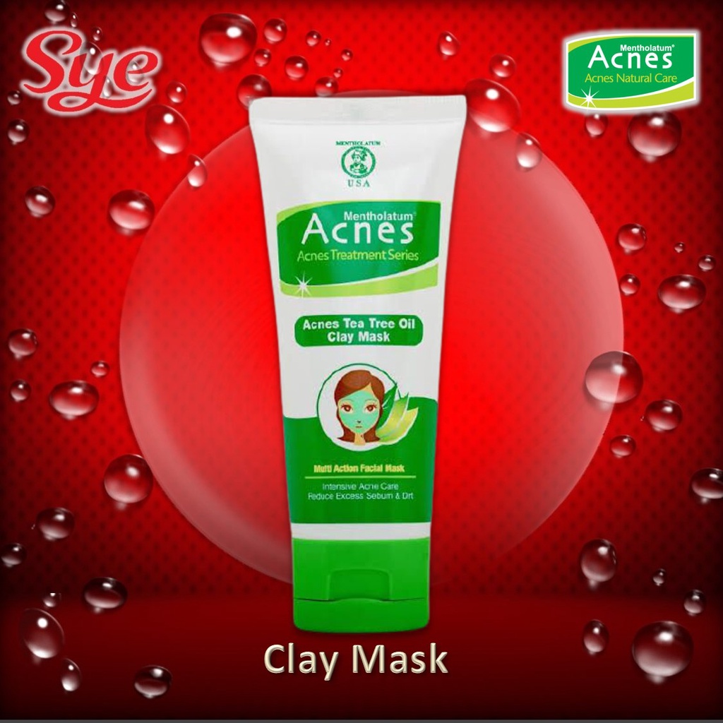 BPOM ACNES TEA TREE OIL CLAY MASK 50 GR / ACNES TREE OIL FACIAL MASKER WAJAH 50G / SYE