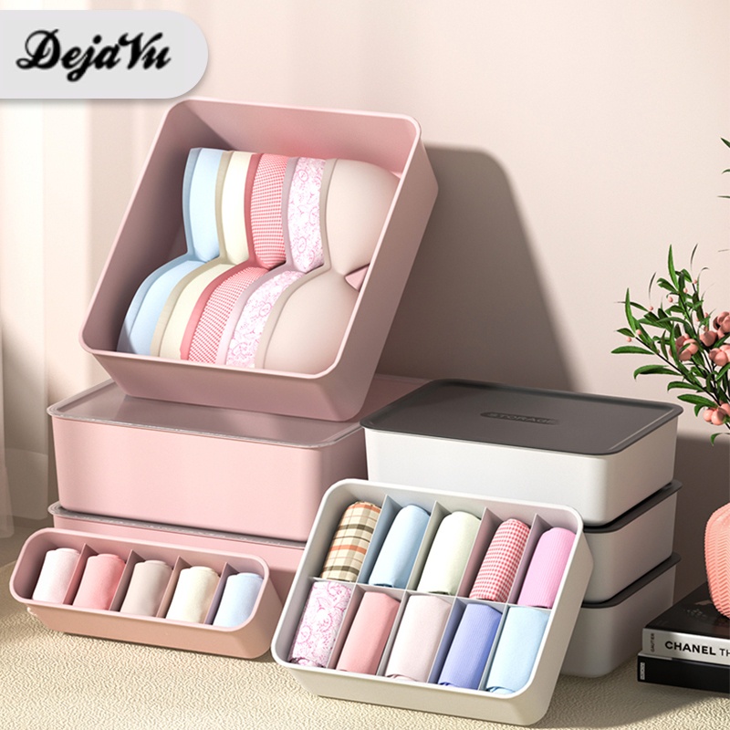 Dejavu Underwear Storage Box Penyimpanan Pakaian Dalam Lemari Sekat Laci SD Kaos Kaki Kotak Organize