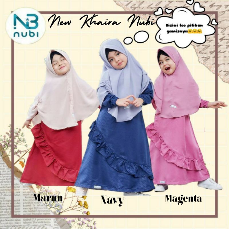 NUBINTANG NEW KHAIRA- GAMIS SET ANAK POLOS BALOTELLI EMBOSS PAKAIAN SYARI ANAK PEREMPUAN 2-10 TAHUN