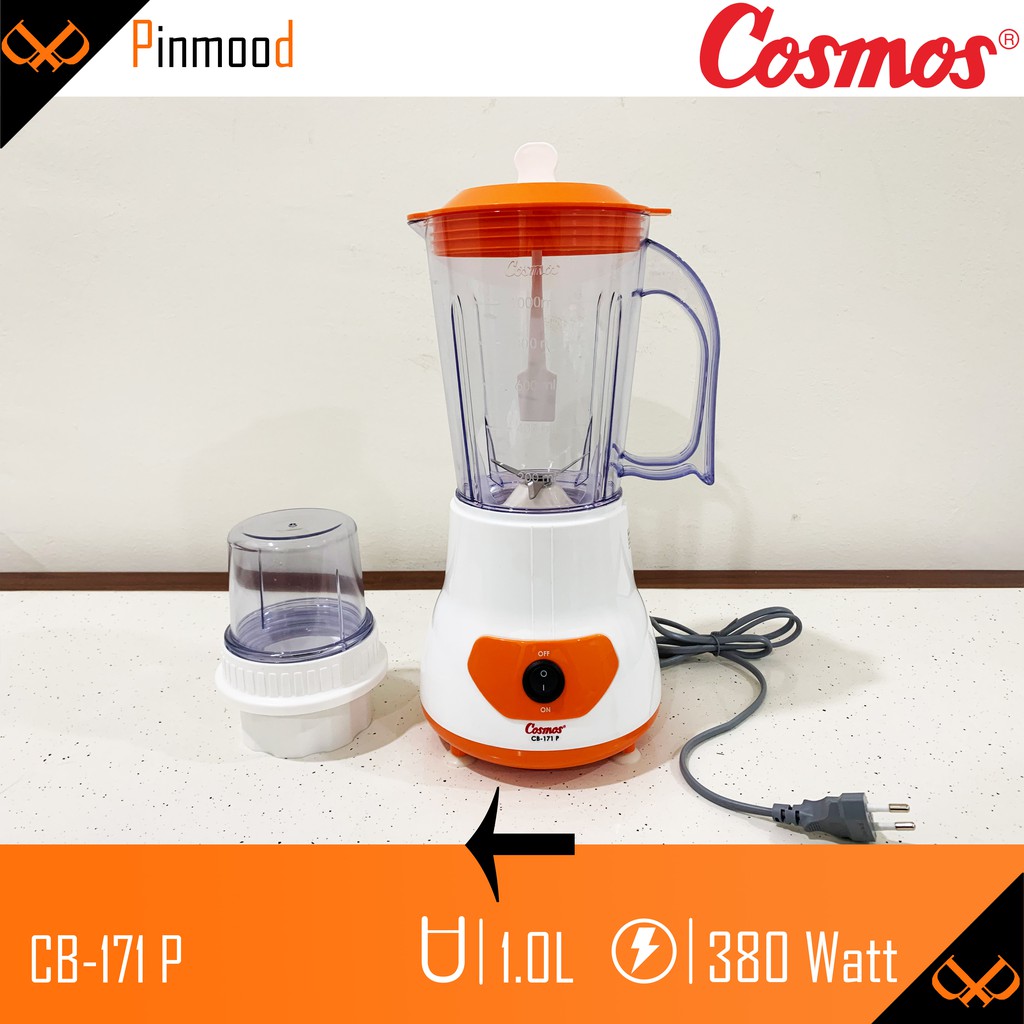 COSMOS BLENDER CB-171 P [ 1 LITER ] PELUMAT 2 IN 1 PLASTIK MUDAH DAN PRAKTIS