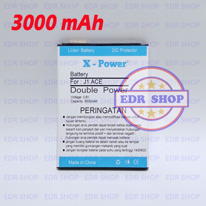 Batre Samsung Galaxy J1 Ace J110G J110 Batu Battery Baterai Double Power
