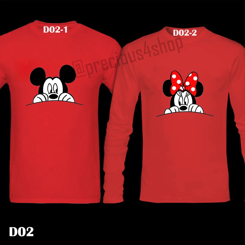 Peeking Mickey & Minnie Mouse Disney | Kaos Couple | Family T-Shirt