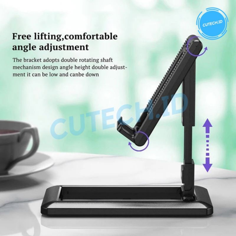 PHONE HOLDER UNIVERSAL FOLDING DESKTOP ADJUSTABLE HP / TABLET