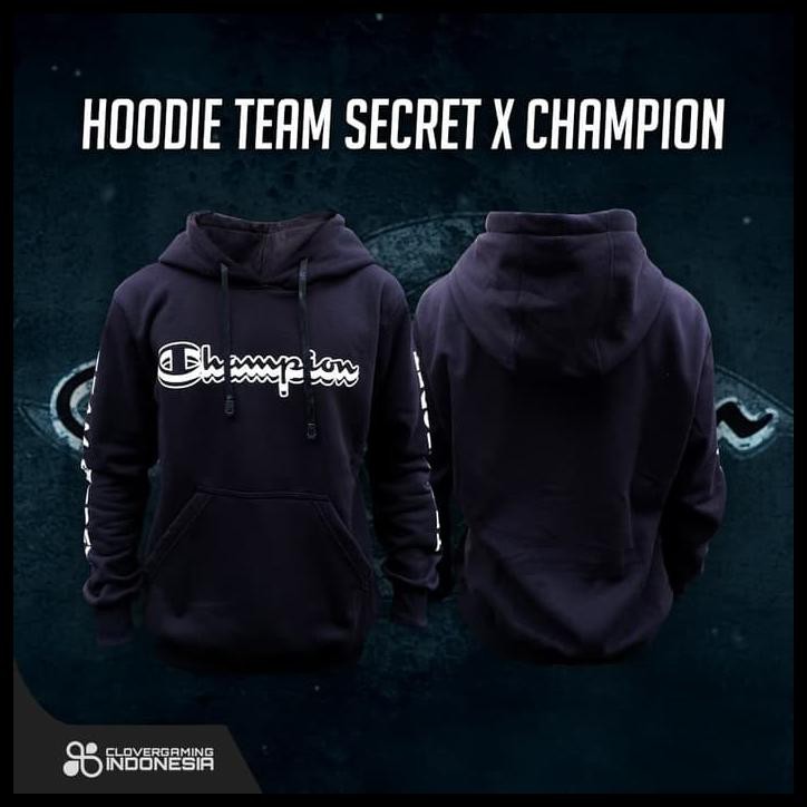 HOODIE TEAM SECRET X CHAMPION BLACK - JUMPER JAKET ESPORTS - M