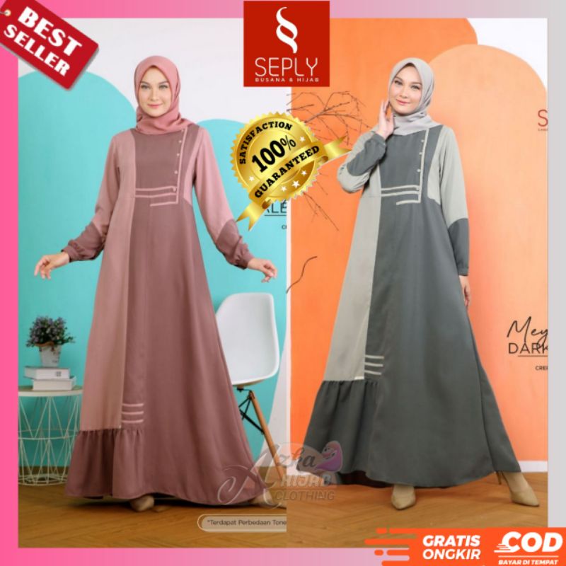 BAJU GAMIS TERBARU 2021 / GAMIS SEPLY MEYRA 31 / GAMIS MODERN / GAMIS SIMPLE ELEGAN / DRESS WANITA M