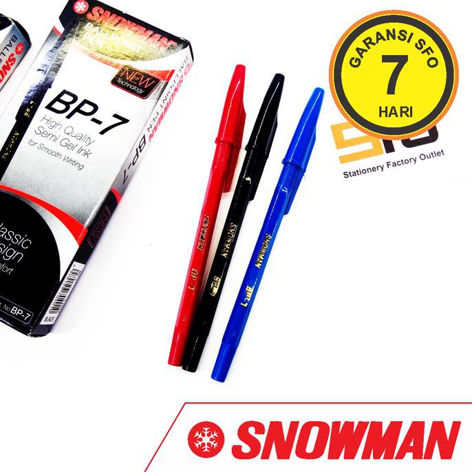 

Monggo] Pen Snowman Bp-7 0.7Mm - Hitam