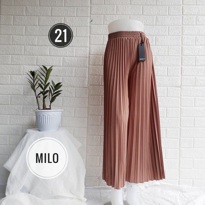 (COD) Celana Kulot Plisket Skirt Premium Rempel Besar Panjang 95 Cm.