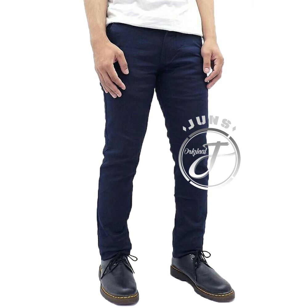 TERMURAH ! Celana Pria - Celana CHINO Pria Long Pant Navy Blue 1KG MASUK 4PCS