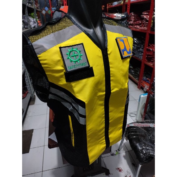 ROMPI SAFETY PU BINA MARGA KUNING BAHAN TASLAN LOGO VELCRO PEREKAT