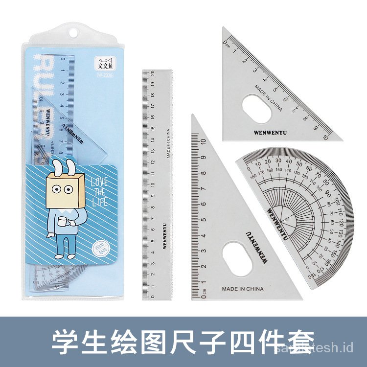

Children's Stationery School Supplies Environmental Protection Plastic Ruler Ruler Triangle Ruler An