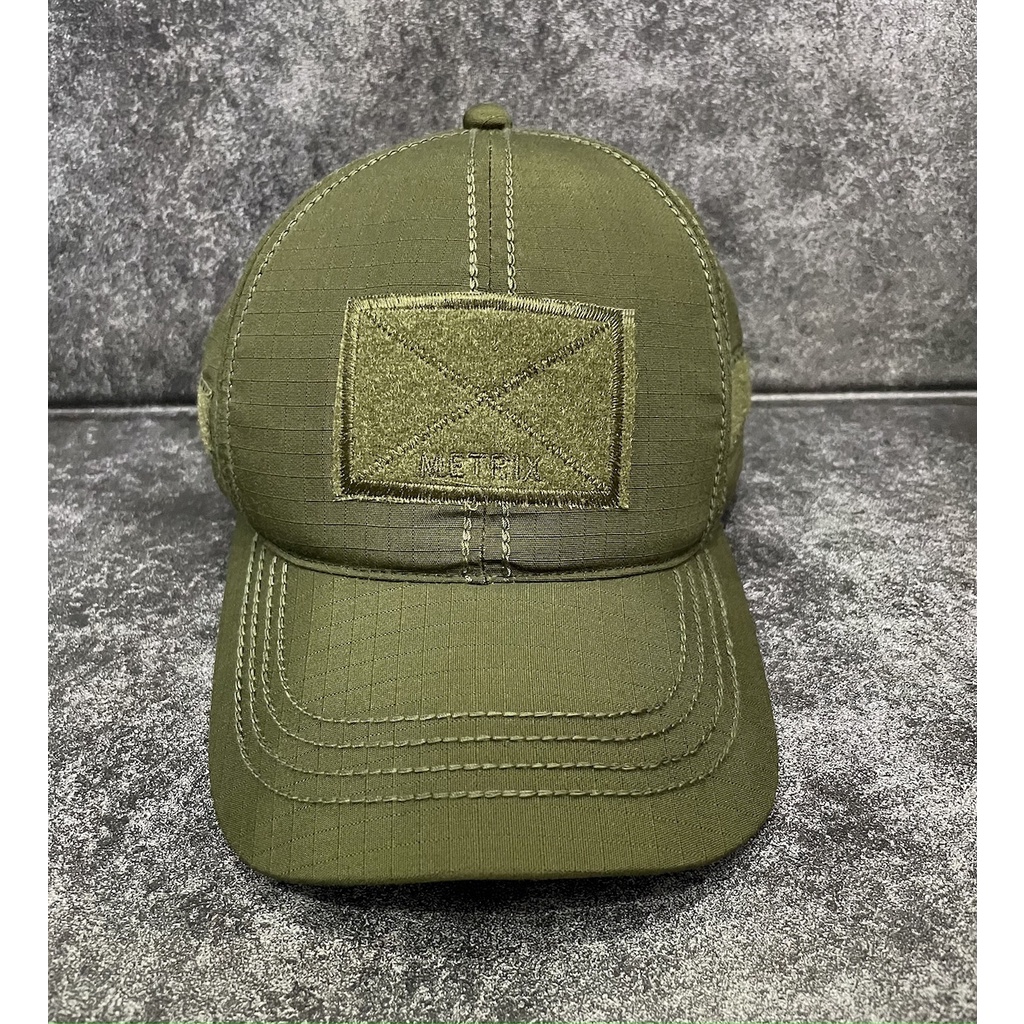 Topi Tactical Loreng Topi Velcro - Velcro Loreng -Topi Loreng - Hijau