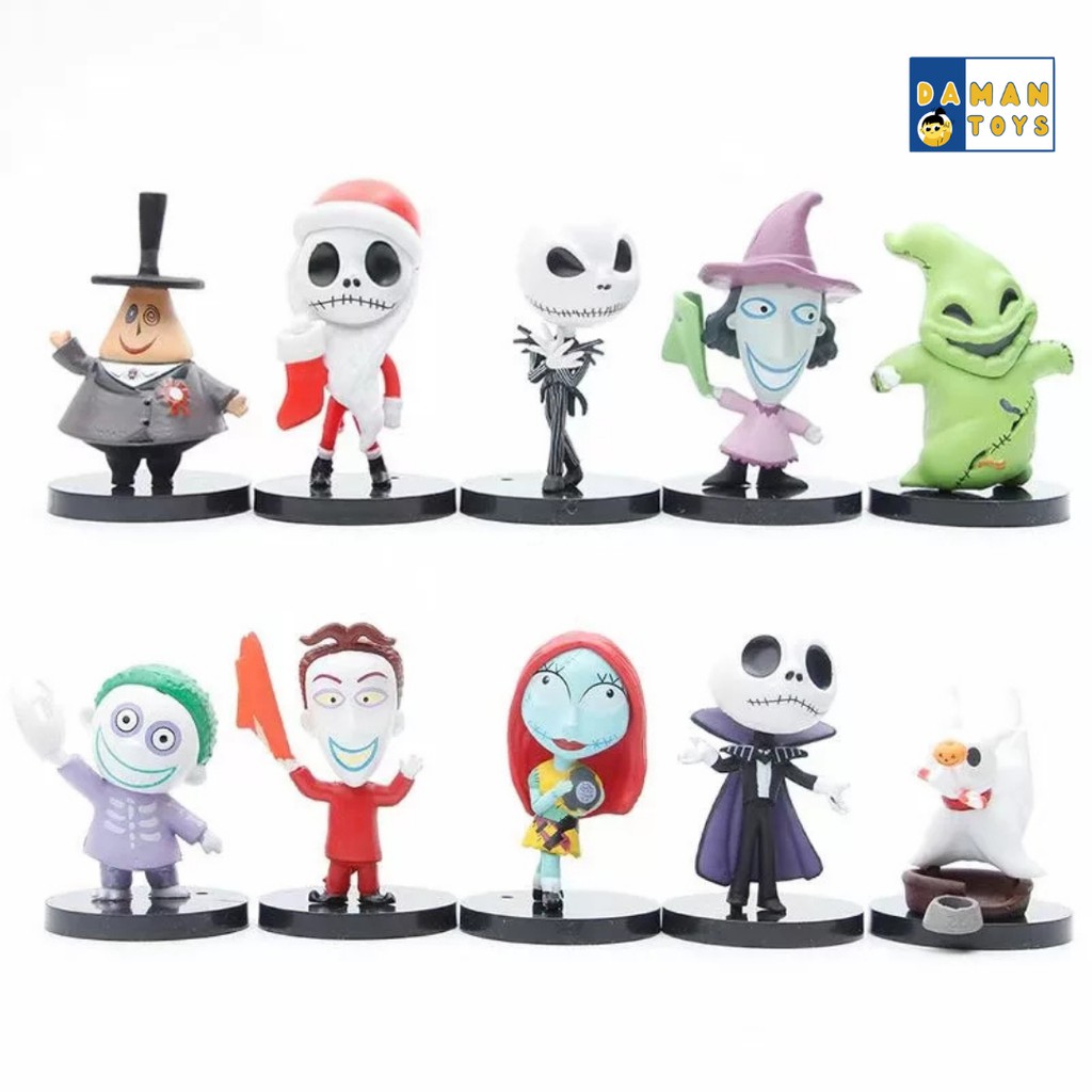 Figure Nightmare Before Christmas Jack The Skeleton Disney Characters, Halloween Kado Natal