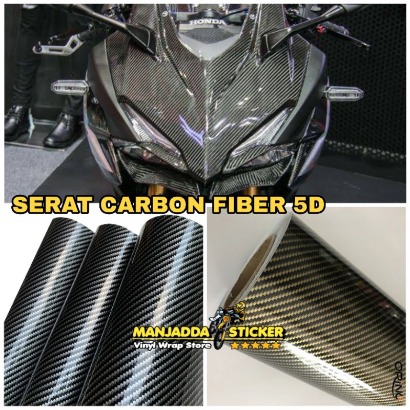 Stiker Skotlet motor Stiker Carbon Fiber 5D Stiker super glossy