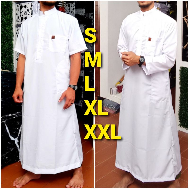 Gamis pria gamis putih polos gamis hitam polos lengan panjang