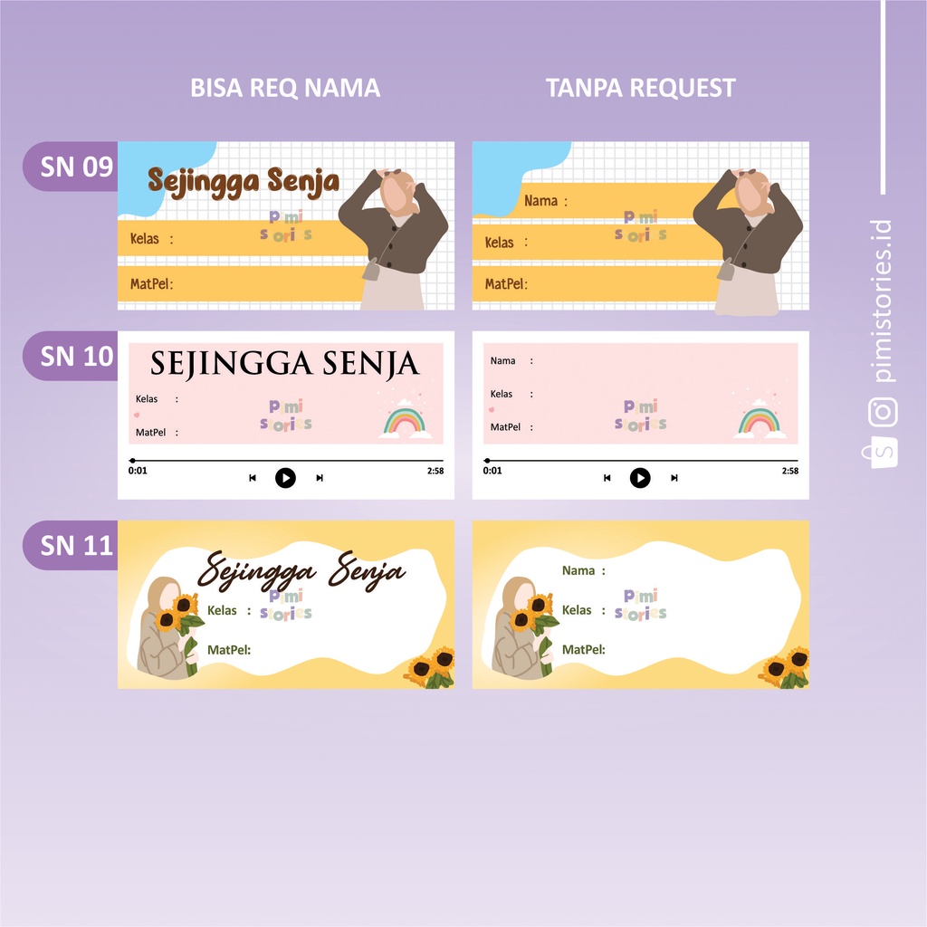 STIKER BUKU PELAJARAN ⚫ STIKER MAPEL ⚫ MATA PELAJARAN ⚫ CUSTOM NAMA ⚫ STIKER SEKOLAH ⚫ AESTHETIC ⚫ STIKER MATPEL AESTHETIC