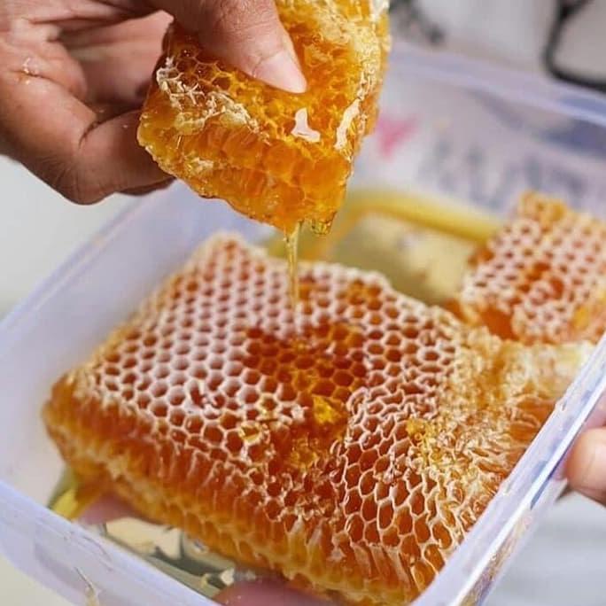 

PROMO madu sarang malifera, raw honey,honey comb.500 gr MURAH