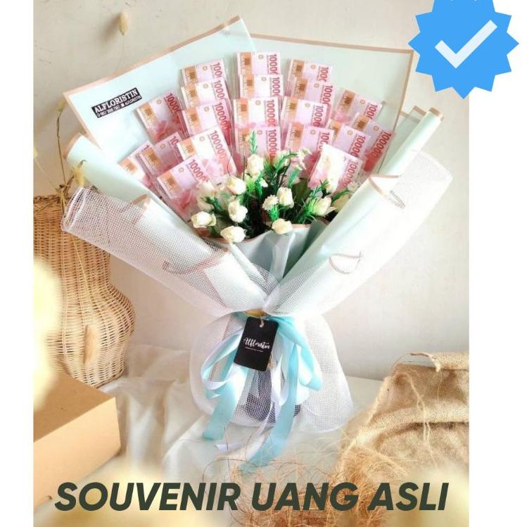 Penjualan khusus Souvenir Buket Uang 100 Ribu Asli