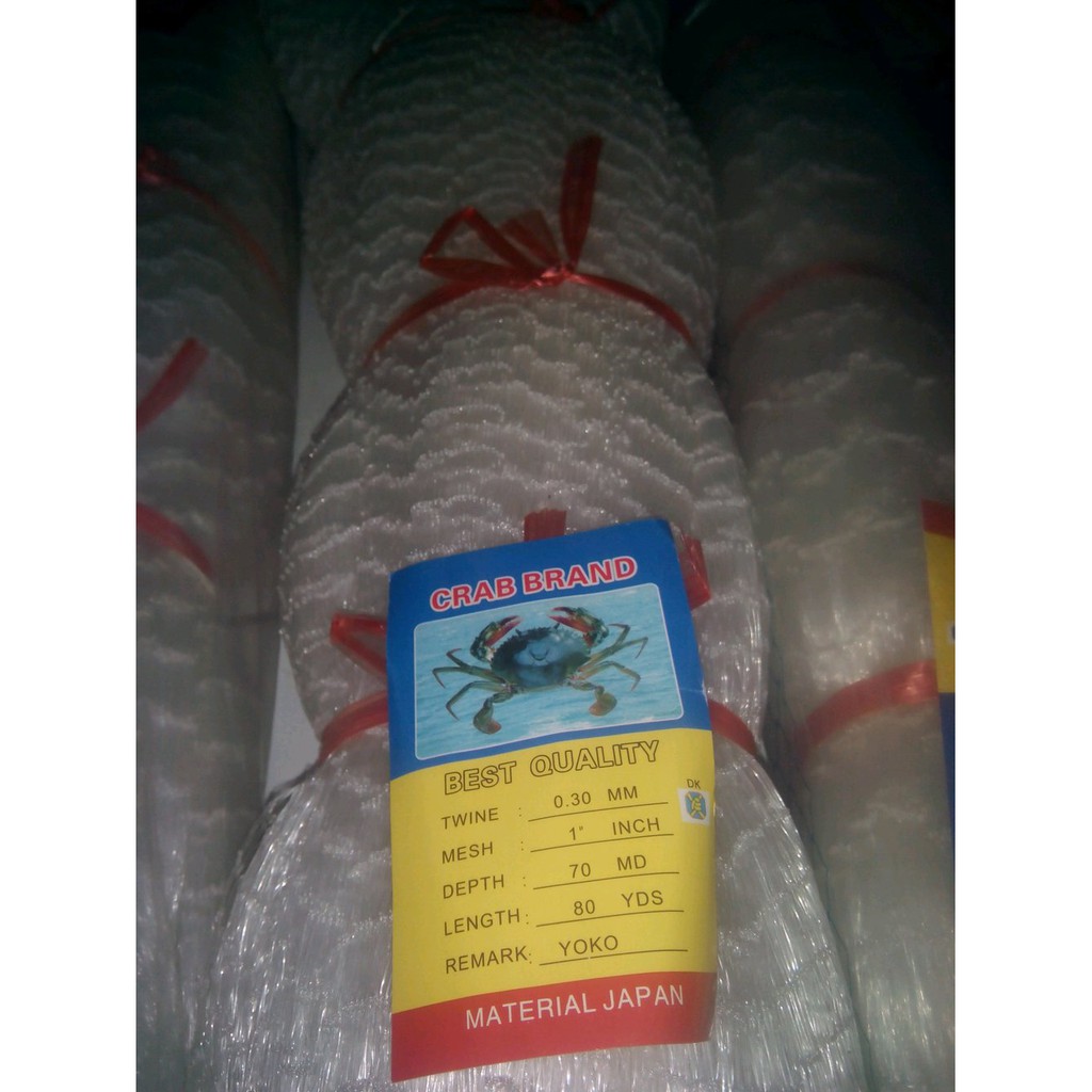 Dijual jaring ikan 1 inchi senar 0.30 70x80 Murah